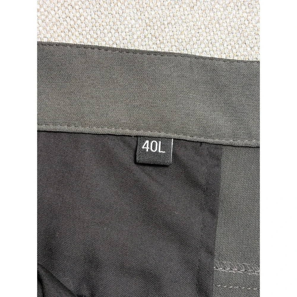 Armani Collezioni Men's 40L Charcoal Gray Flat Front Dress Pants Prom Suit